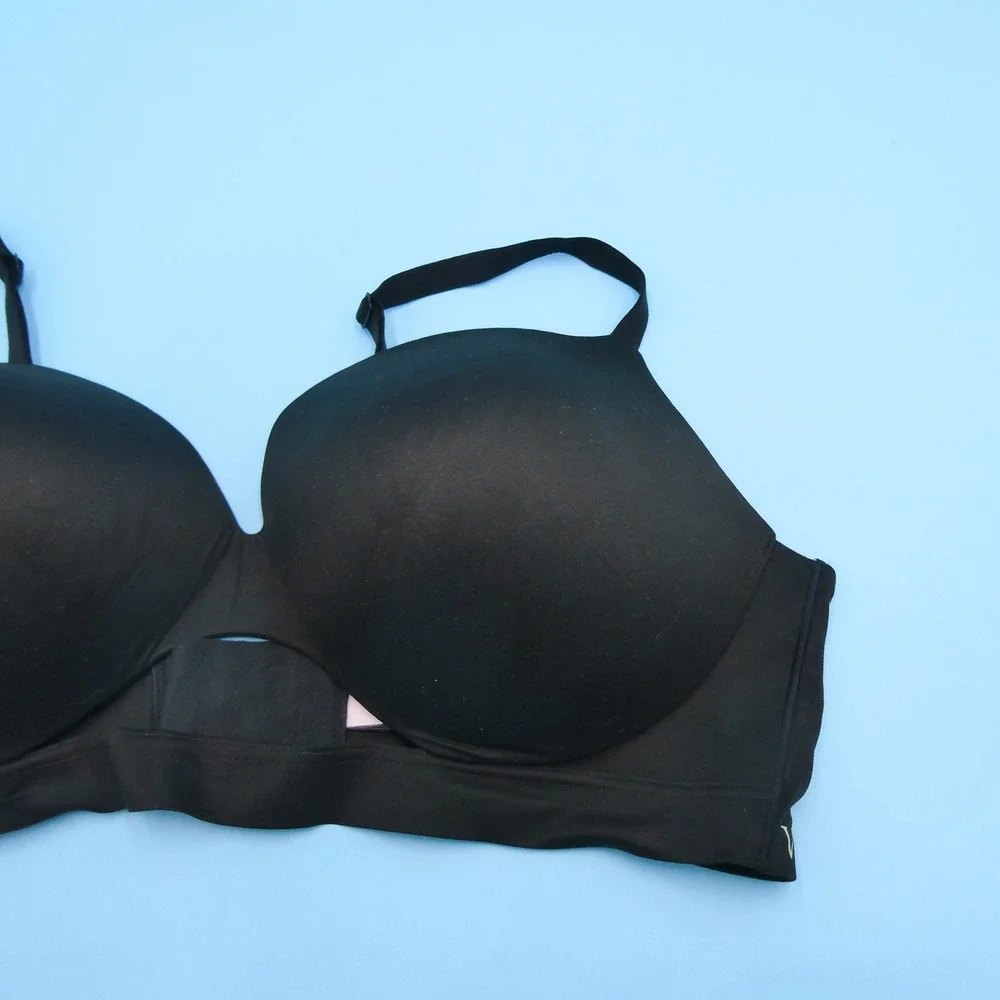 Victoria's Secret Bra‎ Womens 40D Incredible Padded No-Wire Black Nylon Blend
